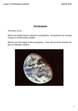 Lesson 3 The Biosphere.notebook