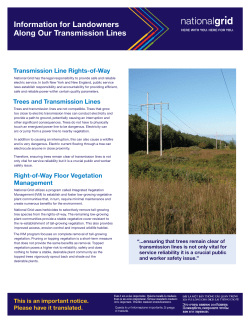 Information for Landowners Along Our Transmission Lines