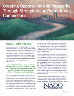 Creating Opportunity and Prosperity Through Strengthening Rural