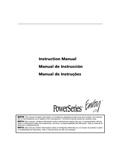 Instruction Manual Manual de Instrucci&oacute;n Manual de Instru&ccedil;&otilde;es