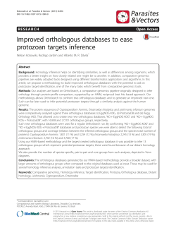 Improved orthologous databases to ease protozoan targets