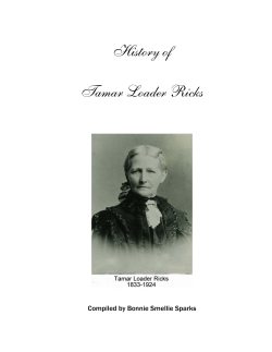 History of Tamar Loader Ricks