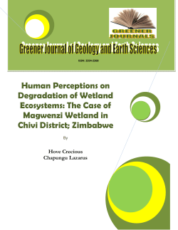 Human Perceptions on Degradation of Wetland Ecosystems: The