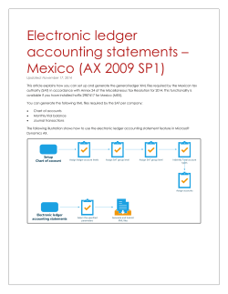 Electronic ledger accounting statements