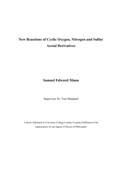 New reactions of cyclic oxygen, nitrogen and sulfur acetal derivatives