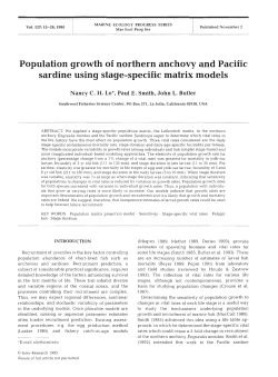 Population growth of northern anchovy and Pacific sardine using