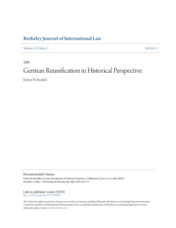 German Reunification in Historical Perspective