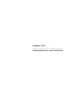 Chapter One Postmodernism and Feminism