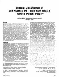 Subpixel Classification of Bald Cypress and Tupelo Gum Trees in