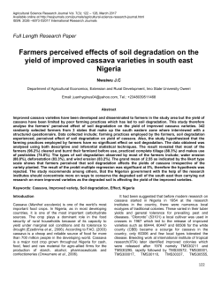 Farmers perceived effects of soil degradation on the yield of