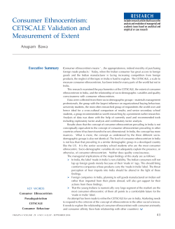 Consumer Ethnocentrism: CETSCALE Validation and
