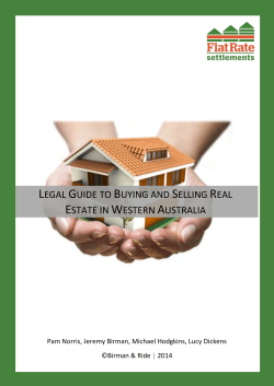 Legal Guide to Buying and Selling Real Estate in Western Australia