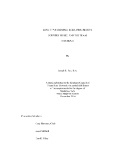 LONE STAR BREWING: BEER, PROGRESSIVE COUNTRY MUSIC