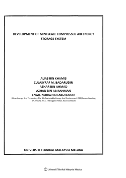 DEVELOPMENT OF MINI SCALE COMPRESSED AIR ENERGY
