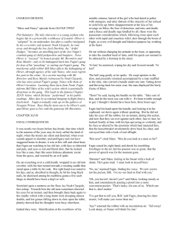 CHARLES DICKENS &ldquo;Sikes and Nancy&rdquo; episode from OLIVER