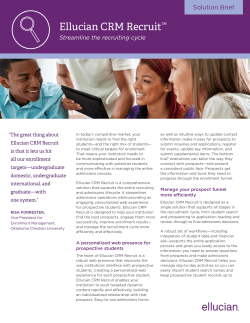Solution sheet: Ellucian CRM Recruit