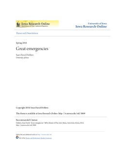 Great emergencies - Iowa Research Online
