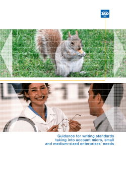 Guidance for writing standards taking into account micro