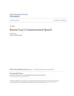 Bonnie Gray`s Commencement Speech - Encompass