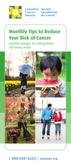 Monthly Tips to Reduce Your Risk of Cancer