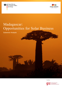 Madagascar: Opportunities for Solar Business