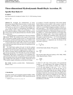 THREE-DIMENSIONAL HYDRODYNAMIC BONDI