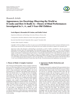 Appearances Are Deceiving: Observing the World as It Looks and