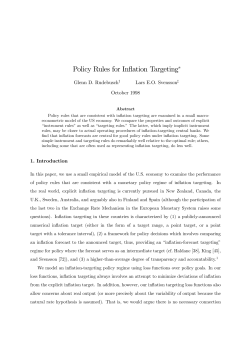 Policy Rules for Inflation Targeting#