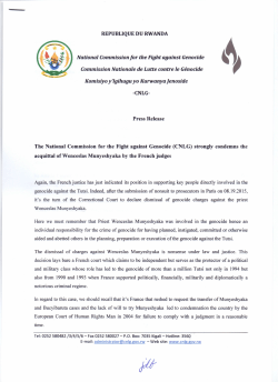 The National Commission for the Fight against Genocide (CNLG)