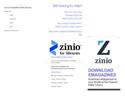eMagazines and kindle instructions