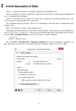 2 A brief description of Stata