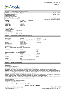 material safety data sheet