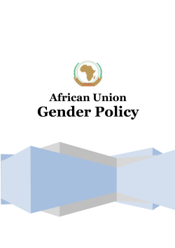 Gender Policy - the United Nations