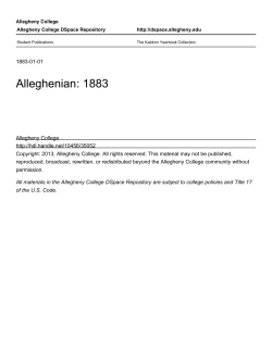 Alleghenian: 1883 - Allegheny College DSpace Repository