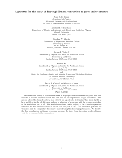 Apparatus for the Study of Rayleigh