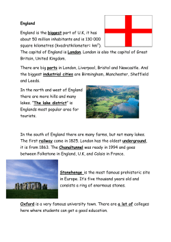 England England is the biggest part of UK, it has about 50