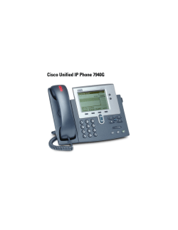 Cisco Unified IP Phone 7940G Installation Guide