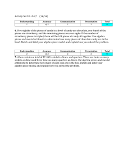 Activity Set 9.1: # 6,7 (16/16) 6. Five