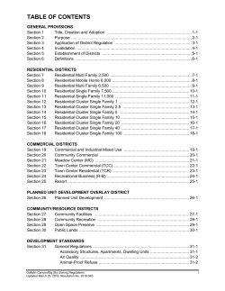TABLE OF CONTENTS - Gallatin County, Montana