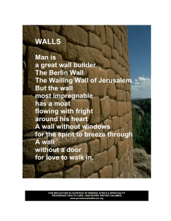 Man is a great wall builder The Berlin Wall The Wailing Wall of