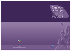 Norway in Europe &ndash; the Government&acute;s strategy for