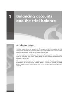 Balancing Accounts and the Trial Balance
