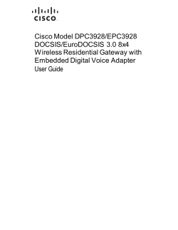 Cisco Model DPC3928/EPC3928 DOCSIS/EuroDOCSIS 3.0 8x4