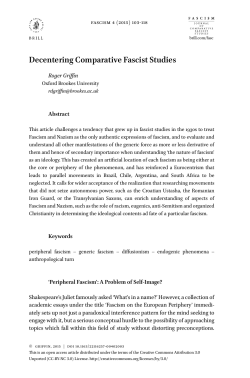 Decentering Comparative Fascist Studies