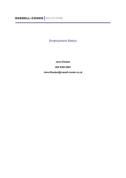 Employment Status - Directory of Social Change