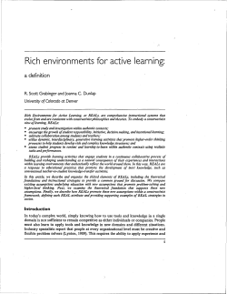 Rich environments for active learning