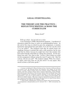 LEGAL STORYTELLING: THE THEORY AND THE PRACTICE