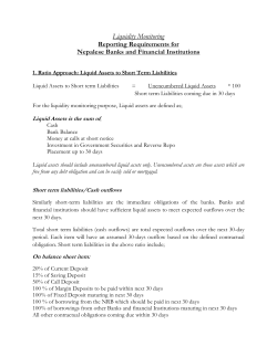 Liquidity Monitoring