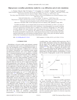 High-pressure crystalline polyethylene studied by x