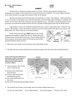 Climate refers to long term weather patterns on Earth. We have